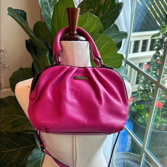 Leather Kate Spade Pink Five Points Kinsey Satchel Tote Bag - Picture 1 of 15